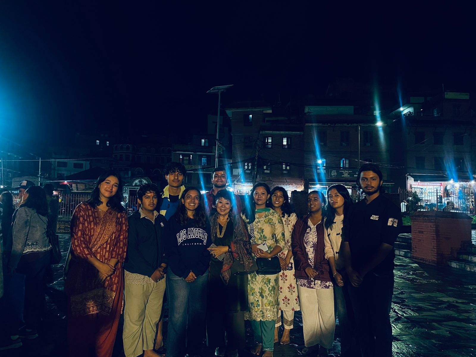 Members gathered in the evening for Deep Prajwalan
